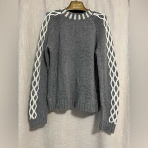 Endless Rose Charcoal Sweater with Ivory Details